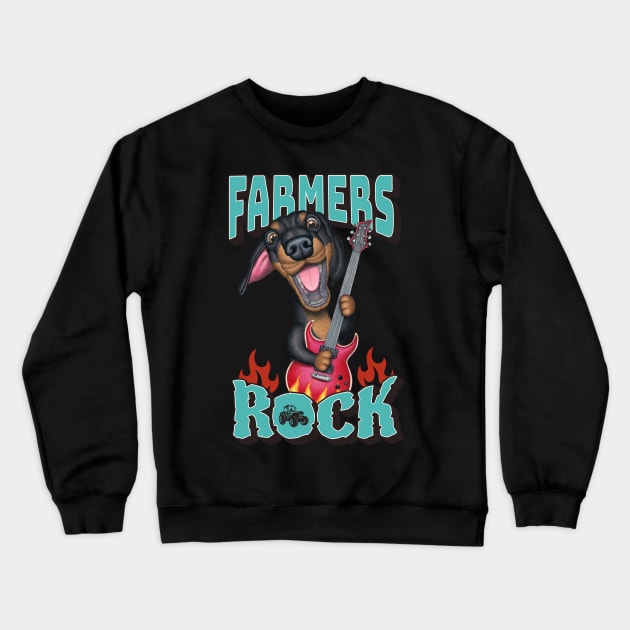 Farmers Rock Crewneck Sweatshirt by Danny Gordon Art